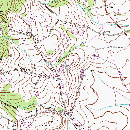 Topographic Map of Cherry Hill, MD