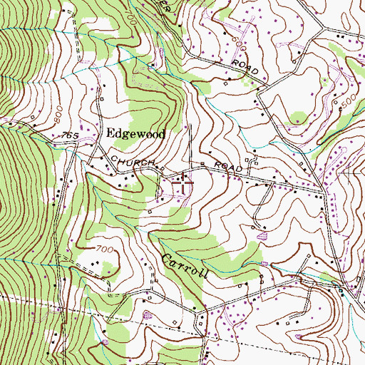 Topographic Map of Deer Ridge, MD