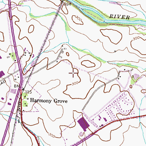 Topographic Map of Tuscarora Knolls, MD