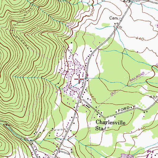 Topographic Map of White Rock, MD