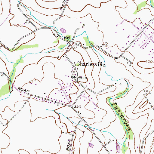 Topographic Map of Zion Cemetery, MD
