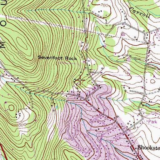Topographic Map of Akers Acres, MD