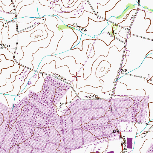 Topographic Map of Cloverview, MD