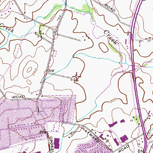 Topographic Map of Crum Farm, MD