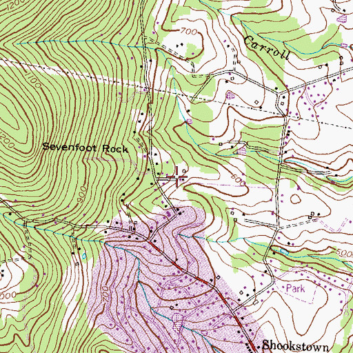 Topographic Map of Edgewood View, MD