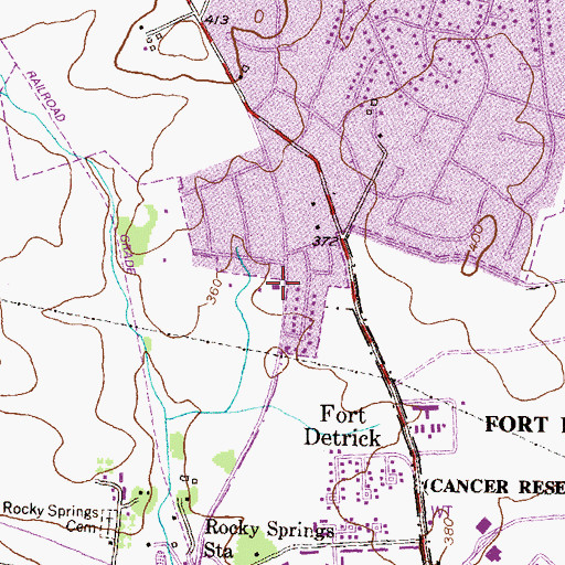 Topographic Map of First Christian Church, MD