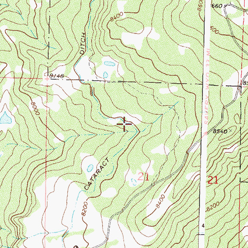 Topographic Map of Cataract Ditch, CO