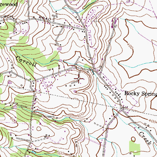 Topographic Map of Howards Retreat, MD