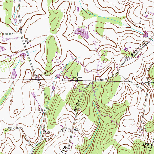 Topographic Map of Hunting Hills, MD