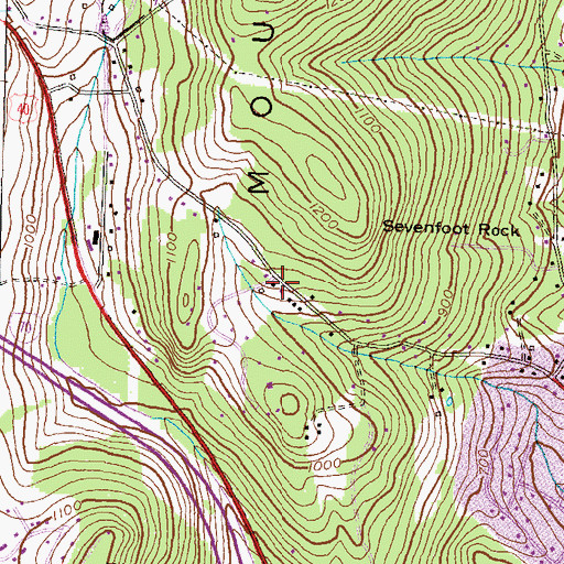 Topographic Map of Irongate, MD