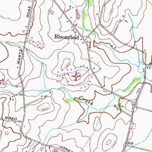 Topographic Map of Meadowbrook, MD