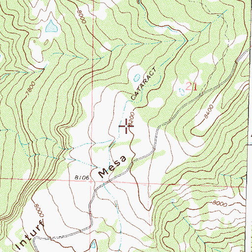 Topographic Map of McInturf Mesa, CO
