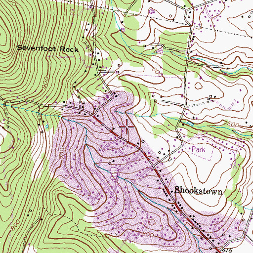 Topographic Map of San-Di-Gan, MD