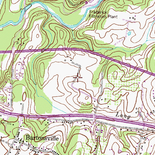 Topographic Map of Spring Ridge, MD