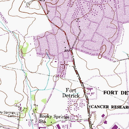 Topographic Map of West Hills, MD