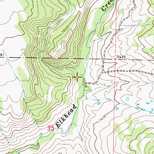 Topographic Map of Big Canyon Creek, CO