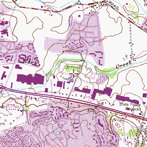 Topographic Map of Willowcrest Gardens, MD