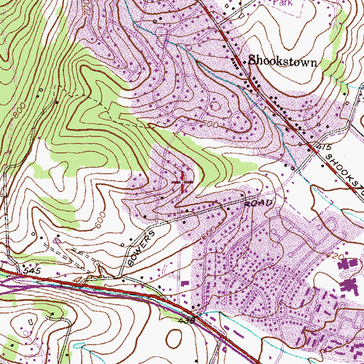 Topographic Map of Winter Run, MD