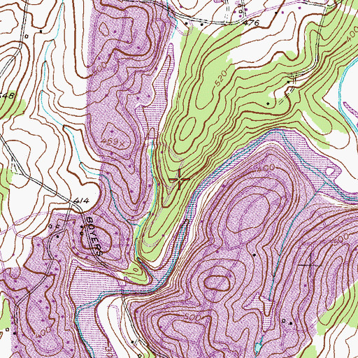 Topographic Map of Balmoral, MD