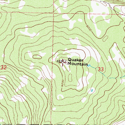 Topographic Map of Quaker Mountain, CO
