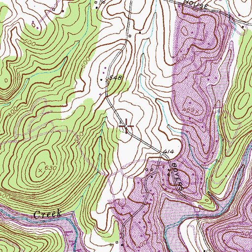 Topographic Map of Fairview Cemetery, MD