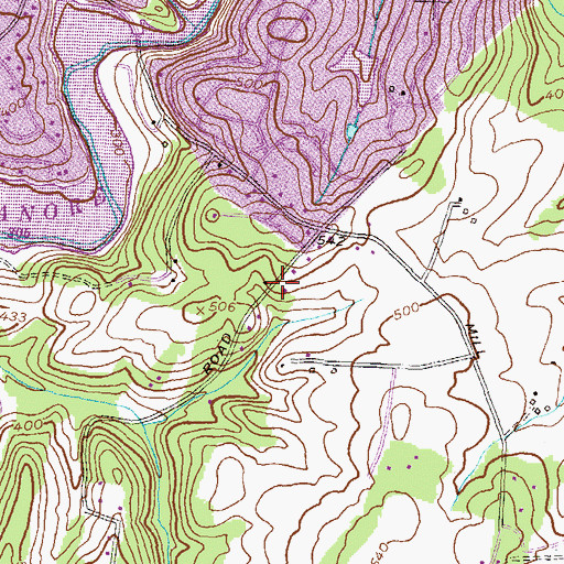 Topographic Map of Longview, MD