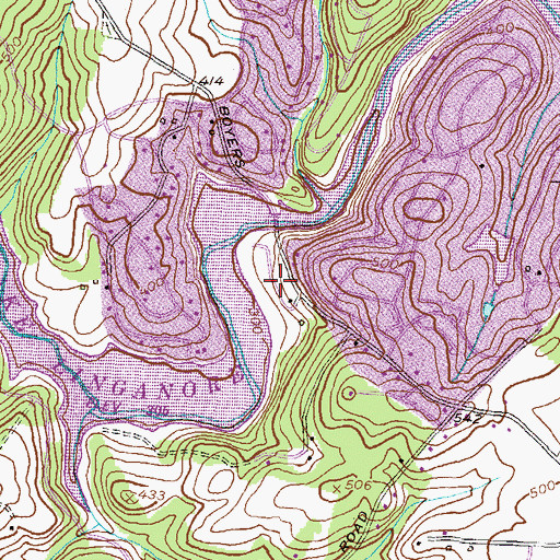Topographic Map of Nightingale, MD