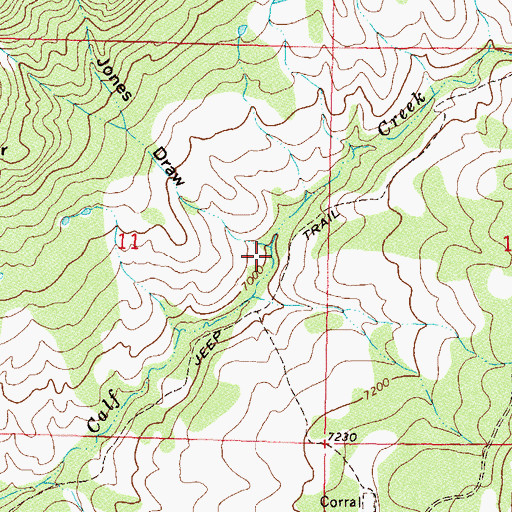 Topographic Map of Jones Draw, CO
