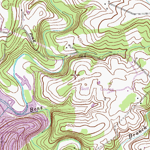 Topographic Map of Sanandrews, MD