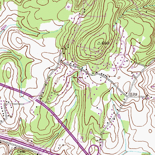 Topographic Map of Viewsite Estates, MD