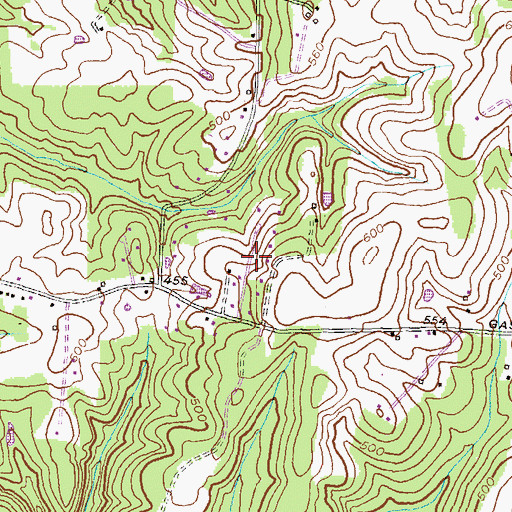Topographic Map of Westwood, MD