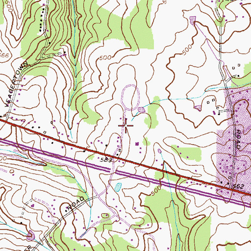 Topographic Map of Woodsworth Estates, MD