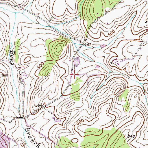 Topographic Map of Barnett, MD