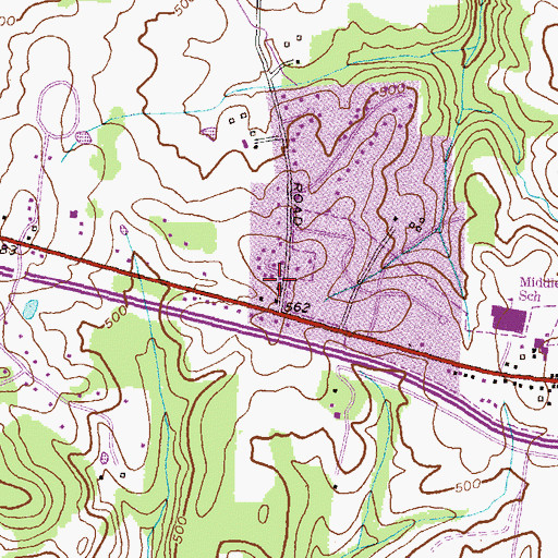 Topographic Map of Boyer Mill Heights, MD