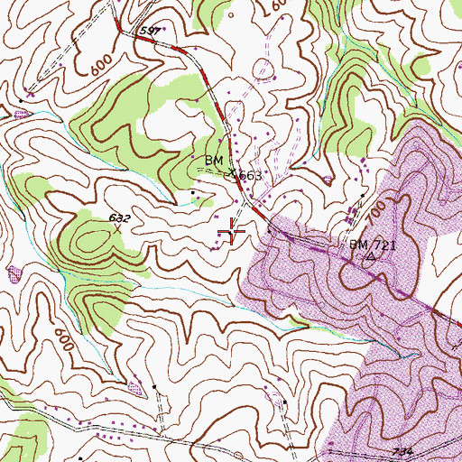 Topographic Map of Brandon Manor, MD