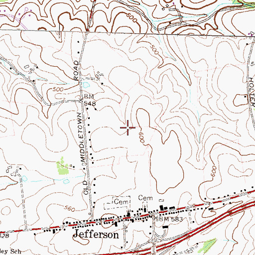 Topographic Map of Briercrest Heights, MD