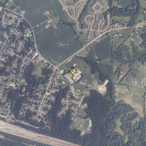Aerial/Satellite Image of Brunswick High School, MD