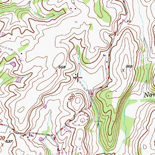 Topographic Map of Byrons Manor, MD