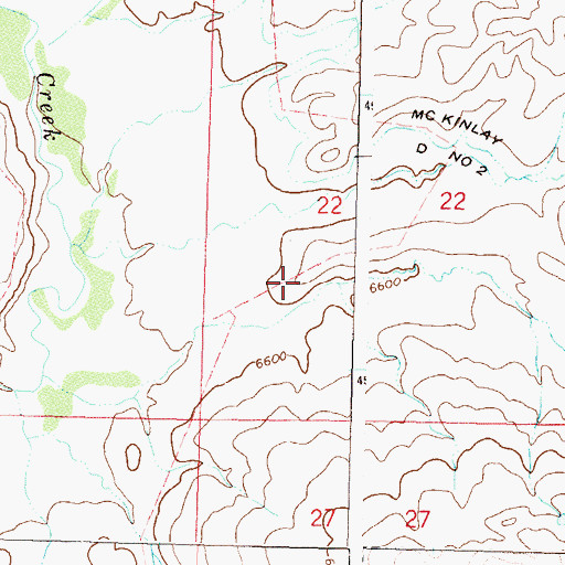 Topographic Map of Cottonwood Creek, CO