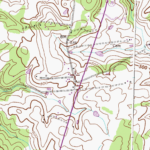Topographic Map of Collmus, MD