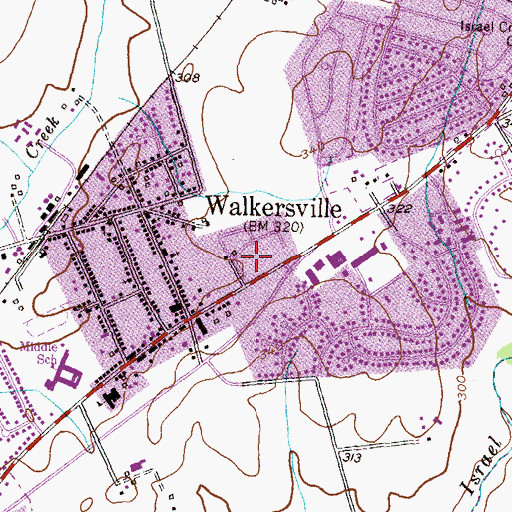 Topographic Map of Colony Village, MD
