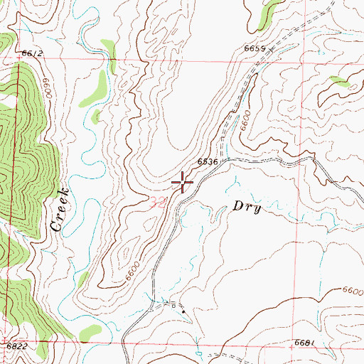 Topographic Map of Dry Fork Elkhead Creek, CO