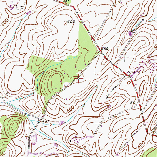 Topographic Map of Darby Delight, MD