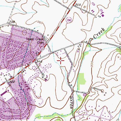 Topographic Map of Deerfield, MD