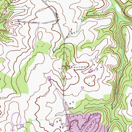 Topographic Map of Elliot, MD