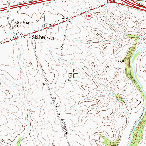 Topographic Map of Fairview, MD