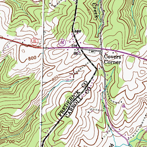 Topographic Map of Fischer, MD