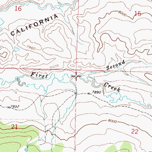Topographic Map of First Creek, CO