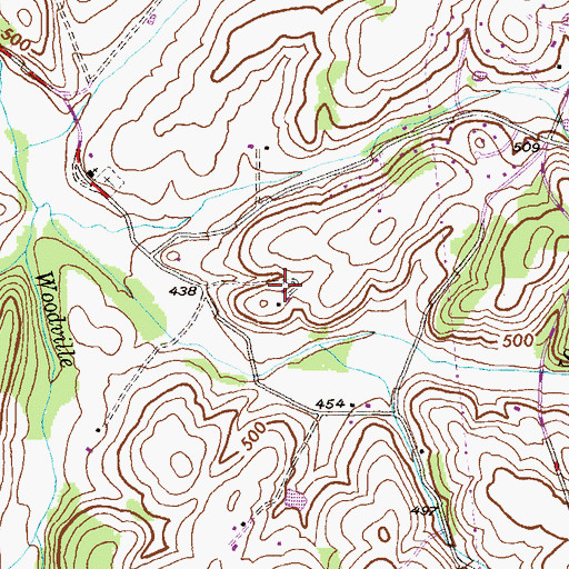 Topographic Map of Gallagher Estates, MD