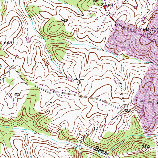 Topographic Map of Helliesen, MD
